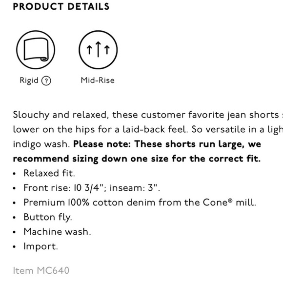 MADEWELL Relaxed Denim Shorts Curvy - Picture 9 of 9